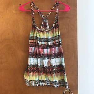 Aztec ish pattern tank top